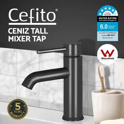 Cefito Bathroom Taps Mixer Tap Basin Laundry Faucet Swivel DIY • $54.95