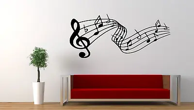 Music Notes Lines Song Modern Wall Art Sticker Decal Decor MU22 • £20.99