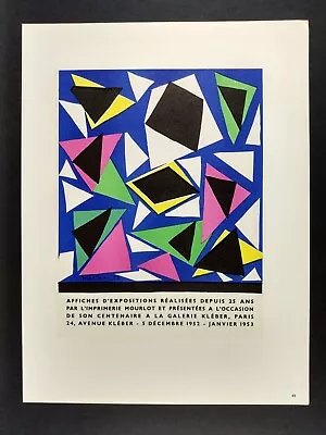 Henri Matisse Poster 1959 Mourlot Lithograph Print 9 1/2 X 12 1/2  • $35