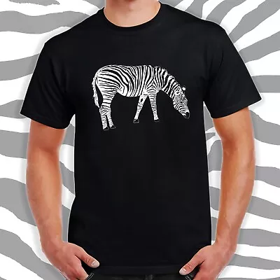 Zebra Printed T-Shirt Birthday Gift Black And White Animal Lover Size S - 5XL • $18.48