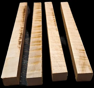 Twenty (20) 12  Long Curly Maple Pen / Spindle Lathe Wood Lumber Blanks • $44.95