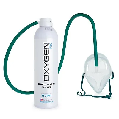 £28.99 • Buy OXYGEN 22L Breathing Oxygen Can With Mask And Tube