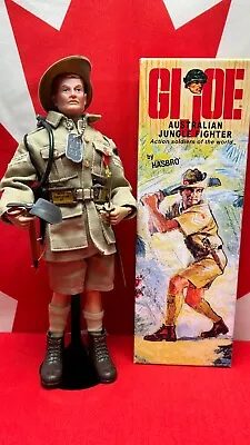 1964 GI JOE - 1960s SOTW Australian Jungle Fighter Figure Gear Coffin Box • $250