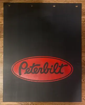 Peterbilt Trucks 24  X 30  Mud Flaps Pair Black & Red Rubber • $72.90