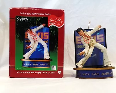 2001 Carlton Cards Aloha Elvis  Burning Love” Musical Ornament Tested Working • $23.99