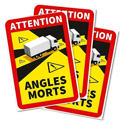 Stickers Corners Dead For Truck Mandatory IN France 17 X 25 CM 3 Pieces • $24.10