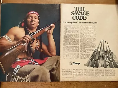 1968 SAVAGE Model 100/340/99/65 Vintage Print Ad Firearms Native Original 68-1 • $5.99