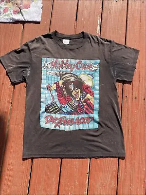 1989 Motley Crue Tour 2 Sided 80s Vintage Graphic 100% Cotton Shirt XL 103256 • $31.96