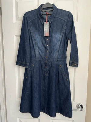 £5.99 • Buy M&S Limited Edition Collection Indigo Denim Shirt Dress UK 8 BNWT Jeans Skirt