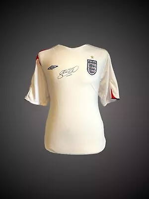 £40 • Buy Slight Damaged- Steven Gerrard Hand Signed England Shirt Bid From £40 See Photos