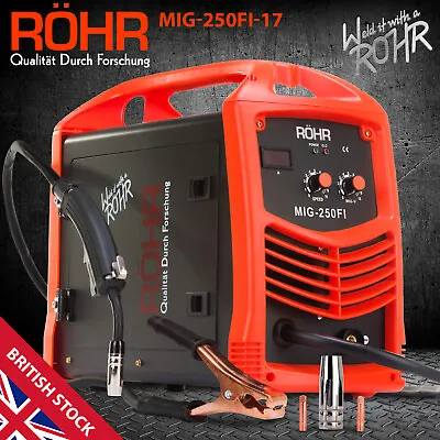 ROHR MIG Welder Inverter IGBT 240V / 250 Amp AC Gas Flux Wire Welding MIG-250FI • £229.99