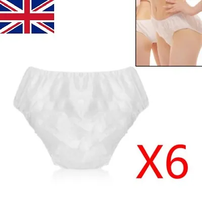 £8.59 • Buy 6Pcs Women Men Disposable Non Woven Paper Brief Panties Underwear Pants Travel