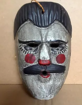 Guatemalan  Máximon” Mask - Vintage Painted Wooden Mayan Saint • $65