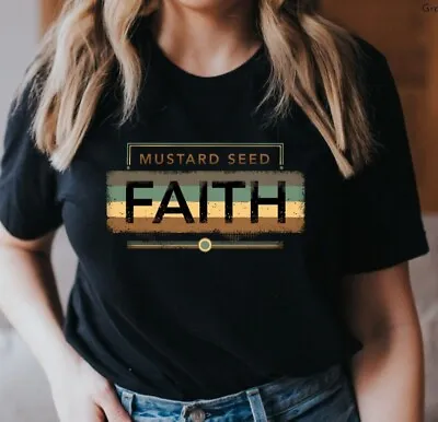 Faith T- Shirt Large Bella And Canvas Tee Mustard Seed Bible Verse Christian  • $12