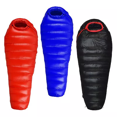 Outdoor 0 Degree Down Mummy Sleeping Bag - Ultralight Cold Weather 4 Season • $89.61