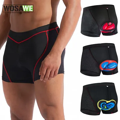 Mens Cycling Underwear MTB Bike Shorts 3D Gel Pad Shockproof Bicycle Underpants • $6.23