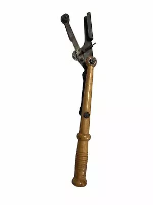 Vintage Hand Trap Clay Pigeon Thrower 12.5  Wood Handle Skeet Shooting • $16.99