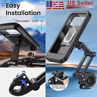 Waterproof  Cell Phone Holder Motorcycle Bicycle MTB Handlebar Phone Mount Bike • $10.39