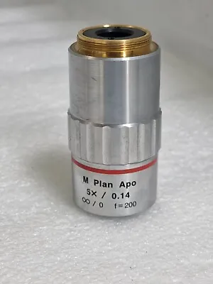 MITUTOYO M Plan Apo 5 X /0.14 ∞ / 0   F=200  Microscope Objective Lens • $349.90