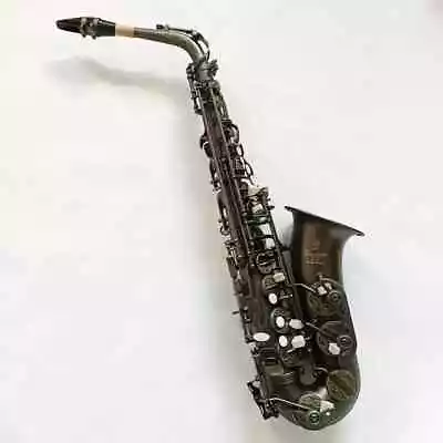 Japan Eb Alto Saxophone Matte Black Nickel Plated Carved Surface E Flat Sax • $604