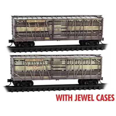 Micro-Trains 98305045 Union Pacific Weathered Stock Car Set N Scale Freight Car • $59.16