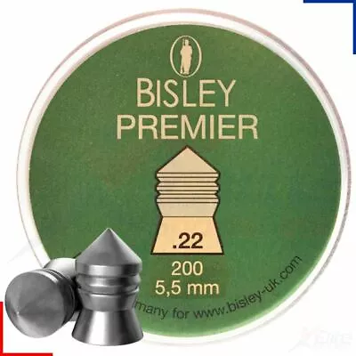 Bisley Pellets Premier .22 Heavy Accurate Hunting Air Rifle 5.5mm 200 Tin • £8.75