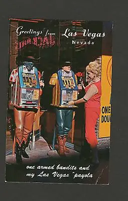 $6 • Buy Greetings From Las Vegas One Arm Bandits Postcard