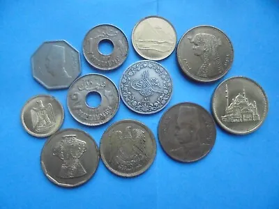 Egypt 11 Collectable Coins Receive Those Shown. • £18.50