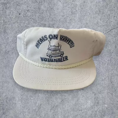 Vintage 1980's Meals On Wheels Trucker Hat White Roper Trucker Hat VTG Retro • $20