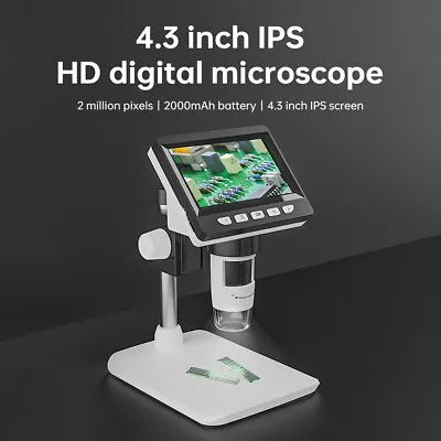 Digital Microscope 2MP Pixel 1000X Magnification Coin Microscope 4.3  IPS Screen • $43.39