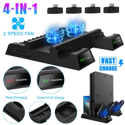 $28.89 • Buy Vertical Stand Cooling Fan Compatible With PS4/ PS4 Slim/ PS4 Pro,Vertical Stand