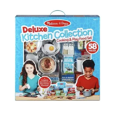 Melissa & Doug Deluxe Kitchen Collection Cooking & Play Food Set 58 Pieces • $74.99