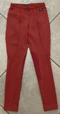 Kerrits Youth Girls XL Riding Leggings Micropoly Spandex Blend Red • $18.99