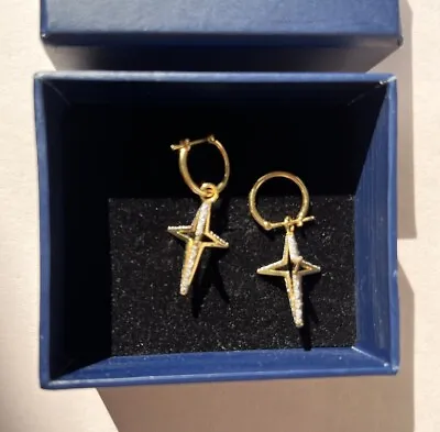 Sophie Lis £460 ‘supernova’ Diamond And 22ct Gold Star Earrings / In Box • £250