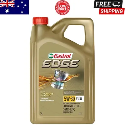 Castrol Edge 5W-30 A3/B4 Engine Oil 5 Litre Petrol Diesel & Hybrid Oil AU Stock • $94.95