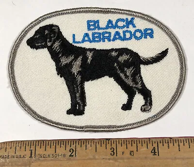 Vintage Black Labrador Retriever Dog Breed Patch Sew On Animal New Old Stock • $10.25