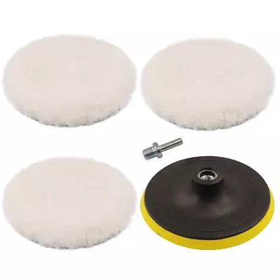 5 Pcs 6 Inch Polishing Buffing Wheel For Drill Wool Pads Wheel Polishing Pads Wo • $26.79