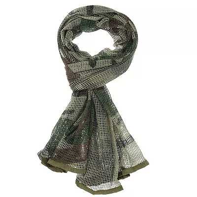 71 X35  Camouflage Veil Scarf Desert Mesh Scarves For Outdoor Camo • $17.02