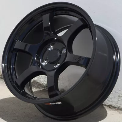 CIRCUIT CSF1 17x8 4x100 +35 GLOSS BLACK WHEEL 57DR SPUN FORGED FITS MIATA CIVIC • $166.49