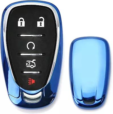 Glossy Blue Smart Key Fob Shell For Chevy Camaro Malibu Cruze Spark Volt Bolt • $9.99