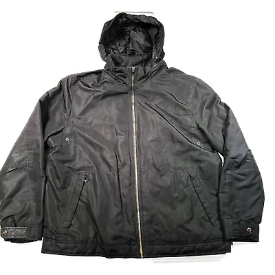 Merona Jacket Mex XL Black Hood In Collar Zip • $19.99