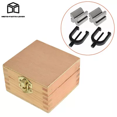 90° Angle 1-5/8  X 1-1/4  X 1-1/4  V-Block And Clamp Set Hardened Steel US • $36.85