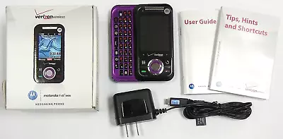 Motorola Rival A455 - Purple And Black ( Verizon ) Rare Slider Phone - Boxed • $76.49