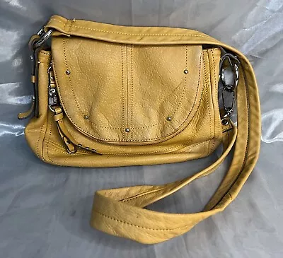 B. Makowsky Crossbody Shoulder Bag. Crossbody Mustard Color Genuine Leather  • $30