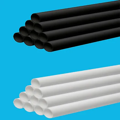 32mm 40mm 50mm Solvent Weld Waste Pipe 1 Metre Length Black Or White Available • £9.25