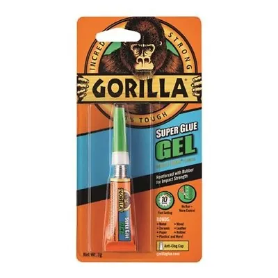 GORILLA SUPER GLUE GEL - 3g BONDS WITH MULTI MATERIALS - 10 SECS FAST SETTINGS • £4.49