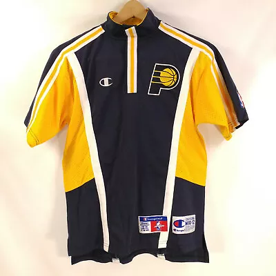 Vintage Champion NBA Indiana Pacers Boys Warmup Shirt Jacket M 10-12 36  Chest • $29.99