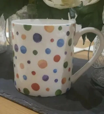 Bone China Spots Dots Multi Colour Mug Hand Decorated In Wales (Almost A Pint) • £13.99