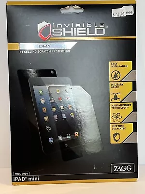 IPad Mini Invisible Shield Dry Full Body Scratch Protection Zagg New Sealed • $5