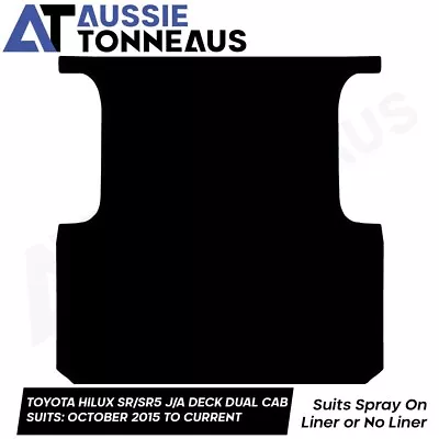 Rubber Ute Mat For Toyota Hilux Dual Cab SR/SR5 A-Deck & J-Deck OCT15- Current • $124.99